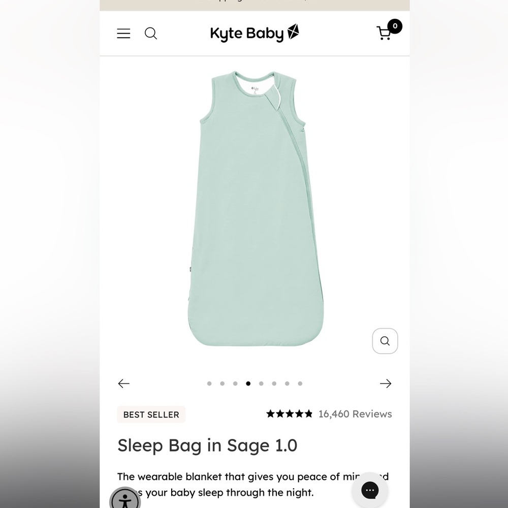 Kyte baby Sleep Bag in Sage 1.0